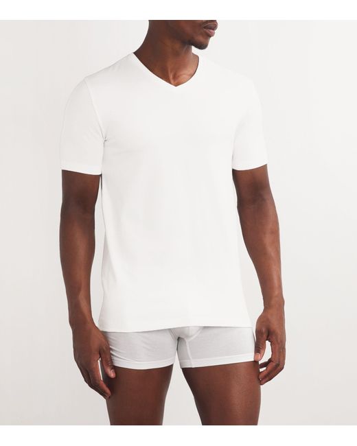 Falke White Daily Comfort T-shirt (pack Of 2) for men