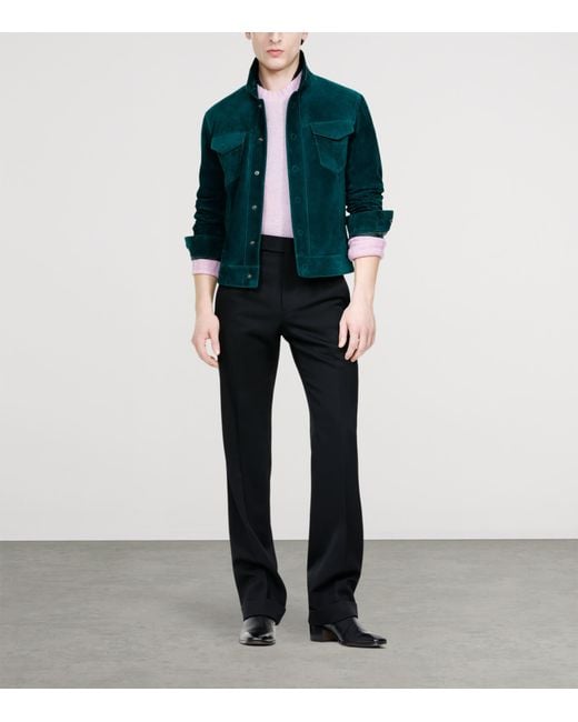 Tom Ford Green Suede Jacket for men