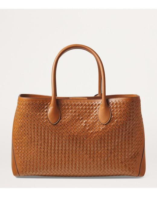 Aspinal Brown Leather London Tote Bag