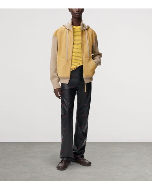 Loewe Natural Suede-Wool Hybrid Hoodie for men