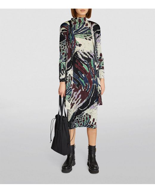 Pleats Please Issey Miyake Black Frosty Forest Pleated Cardigan