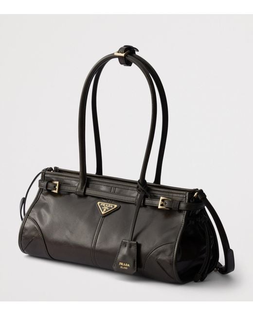 Prada Black Medium Leather Bonnie Shoulder Bag
