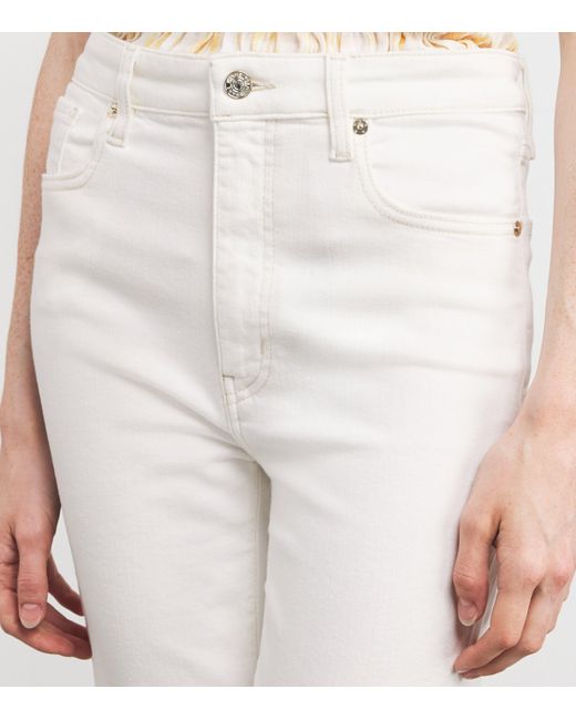 FRAME White The Pencil Crop Jeans