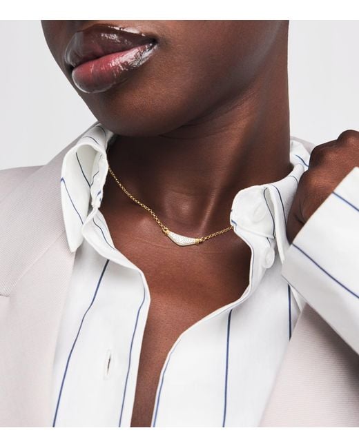 L'Atelier Nawbar Metallic And Diamond Lot N*93 Karma Necklace