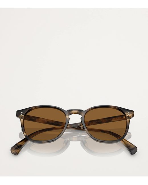 Oliver Peoples Brown Acetate Finley Esq. Sun Sunglasses