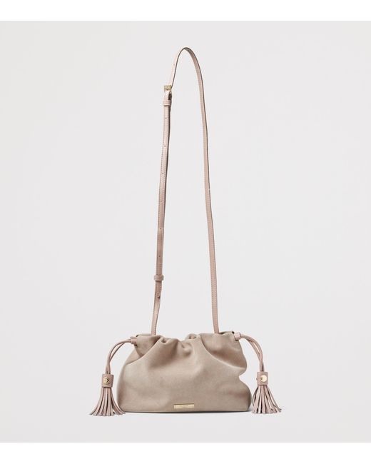 Aspinal Natural Large Leather Soho East West Cross-Body Pouch