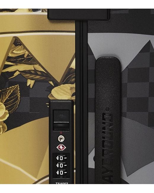 Sprayground Metallic Printed Check Cabin Suitcase