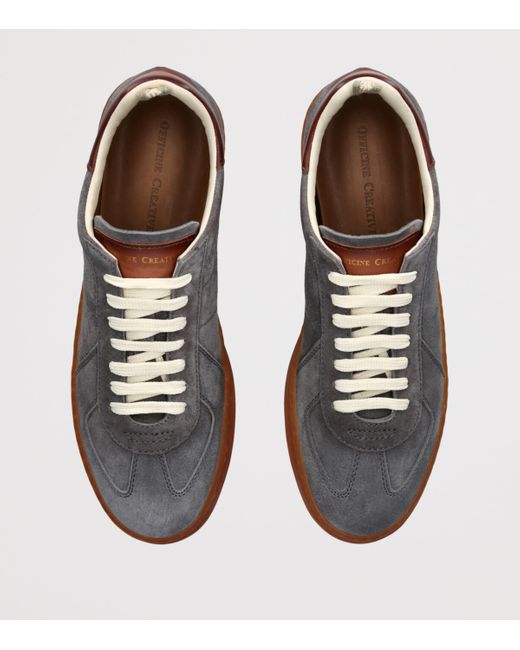 Officine Creative Brown Suede Militia Sneakers for men