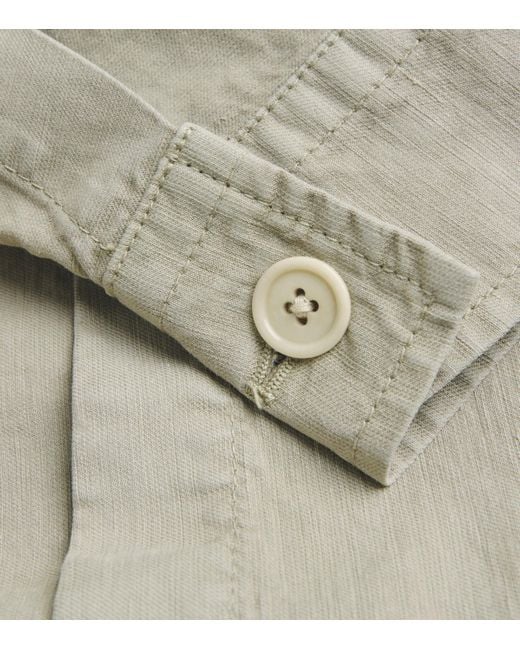 Norse Projects Green Cotton-Linen Julian Overshirt for men