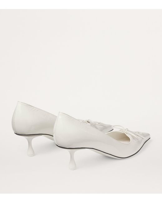 Jimmy Choo White Scarlett 50 Leather Pumps