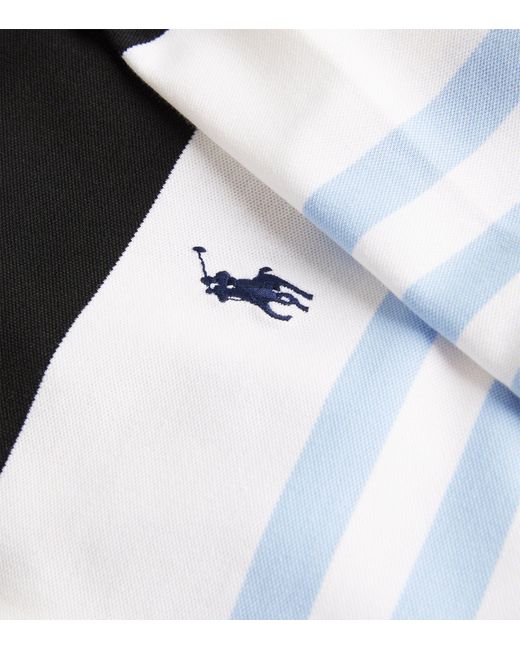 RLX Ralph Lauren White Cotton-blend Striped Polo Shirt for men