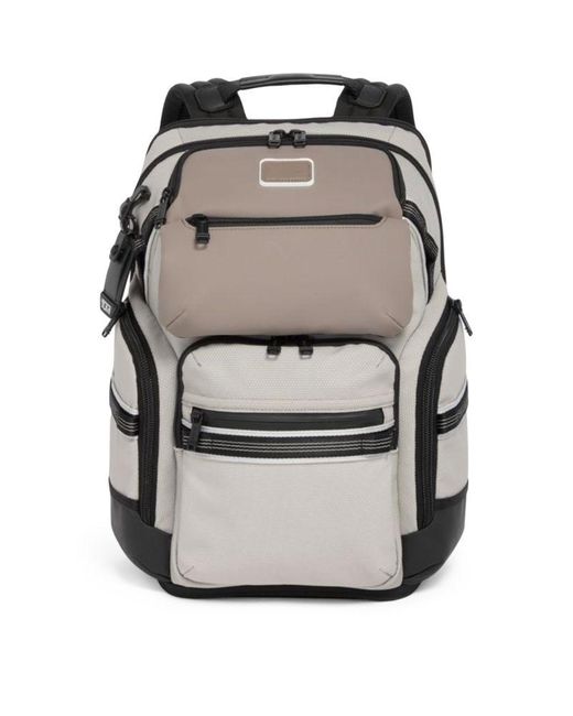 Tumi Gray Alpha Bravo Business Nomadic Backpack for men