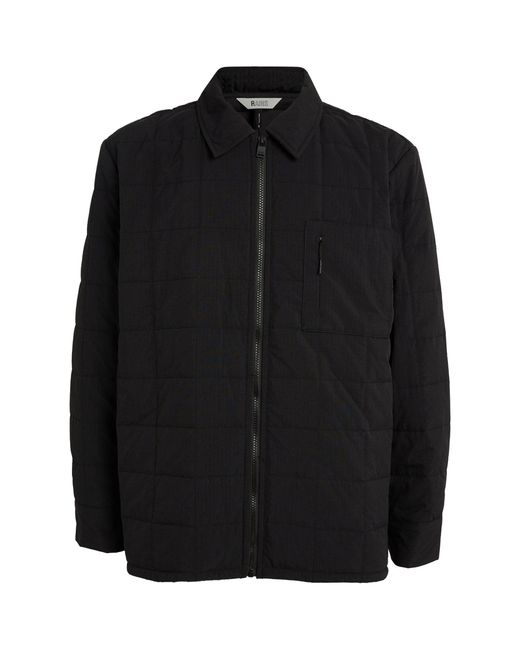 Rains Black Quilted Zip-up Jacket for men