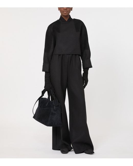 Max Mara Black Stretch-Virgin Wool Top