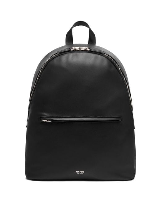 Tom Ford Black Leather Backpack for men