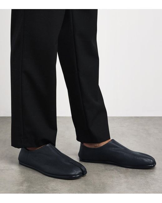 Maison Margiela Blue Nappa Leather Tabi Babouche Mules for men