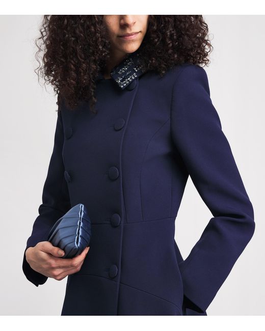 Safiyaa Blue Double-Breasted Lucilla Jacket