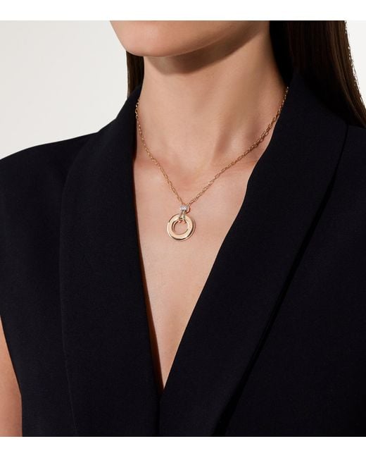 Pomellato Metallic And Diamond Iconica Pendant Necklace