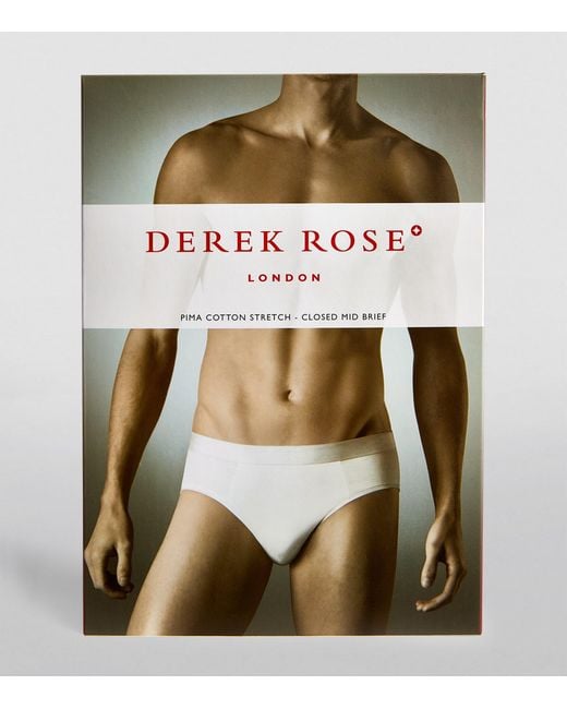 Derek Rose Black Pima Cotton Briefs for men