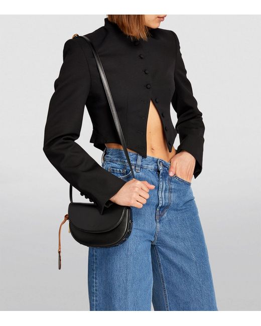 Stella McCartney Black Whipstitch Frayme Cross-body Bag