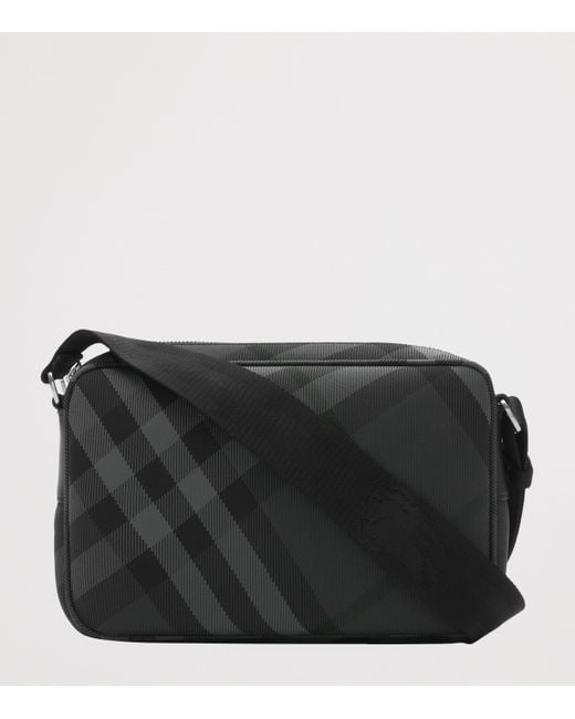 Burberry Black Slim Grid Cross-Body Bag