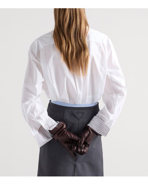 Prada White Cotton Poplin Shirt