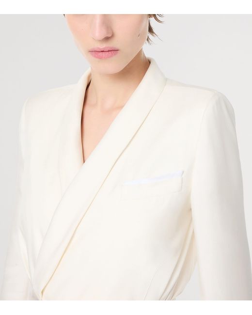 Tom Ford White Silk Robe Dress