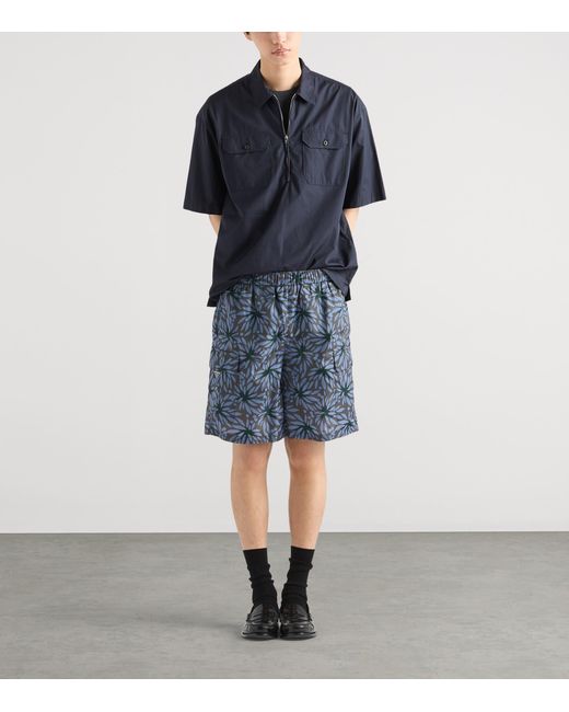 Prada Blue Re-Nylon Swim Trunks for men