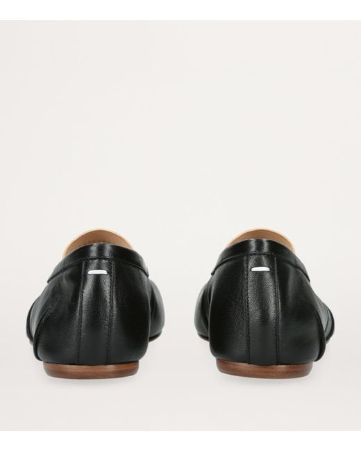 Maison Margiela Black Leather Tabi Ballet Flats