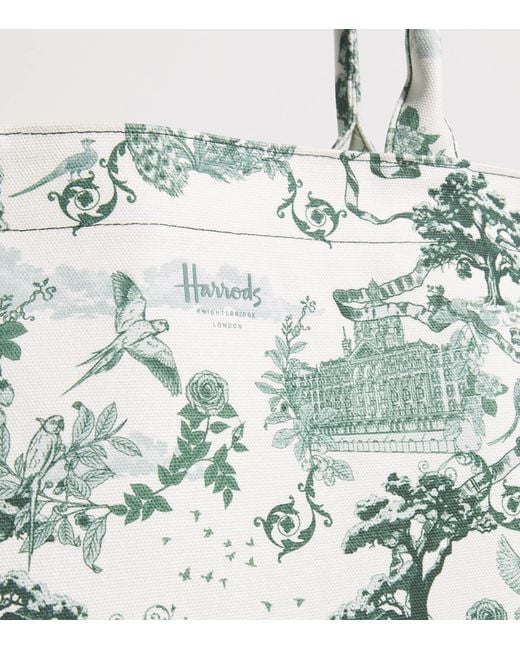 Harrods Metallic Medium Toile Tote Bag