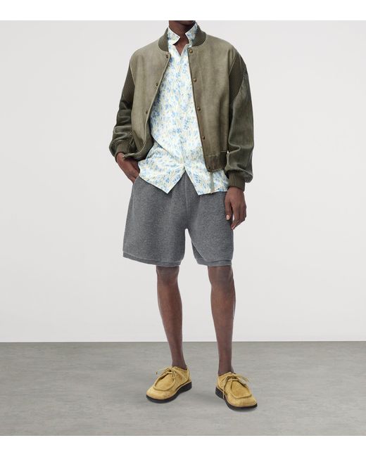 Loewe Green Nappa Leather Bomber Jacket for men