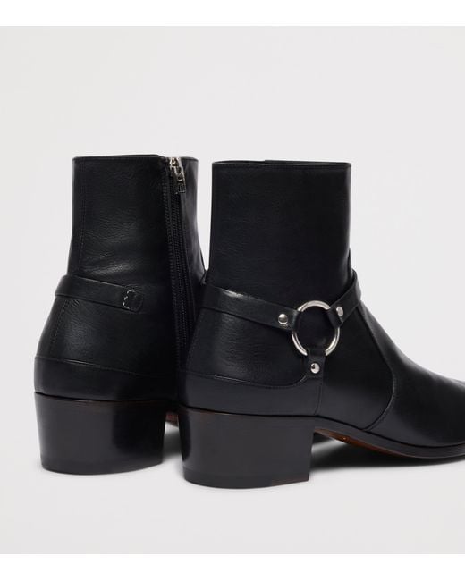 Tom Ford Black Goatskin Ankle Boots for men