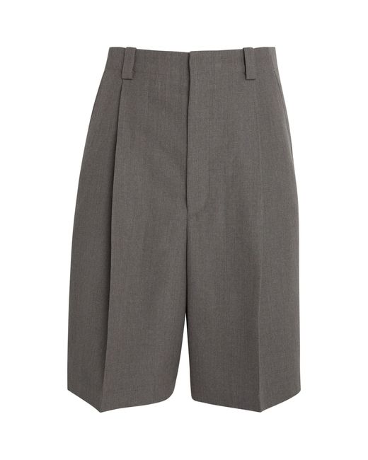 Jacquemus Gray Wool Bermuda Shorts for men