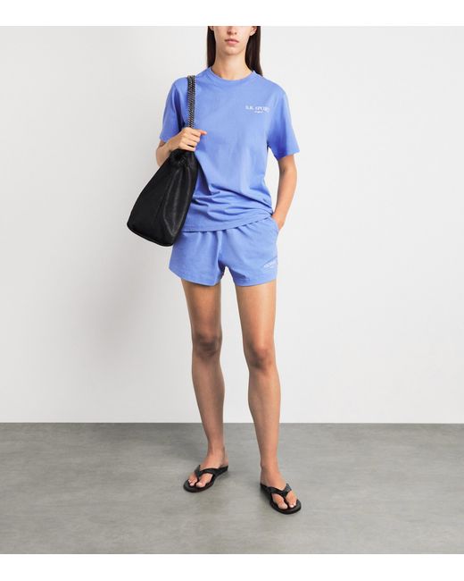 Sporty & Rich Blue Sr Sport Disco Shorts