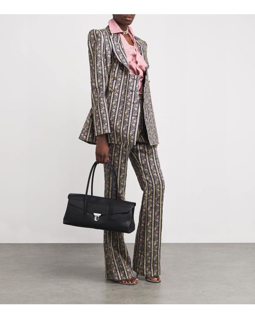 Vivienne Westwood Gray Linen Floral Ray Trousers