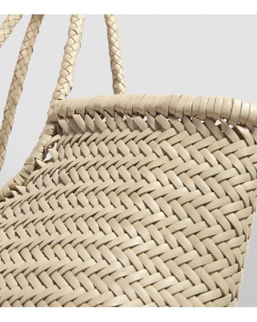 Dragon Diffusion Natural Large Leather Woven Nantucket Tote Bag