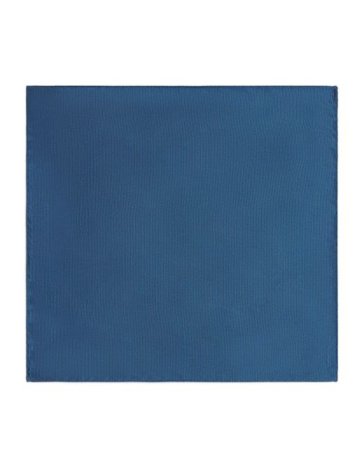 Giorgio Armani Blue Mulberry Silk Pocket Square for men