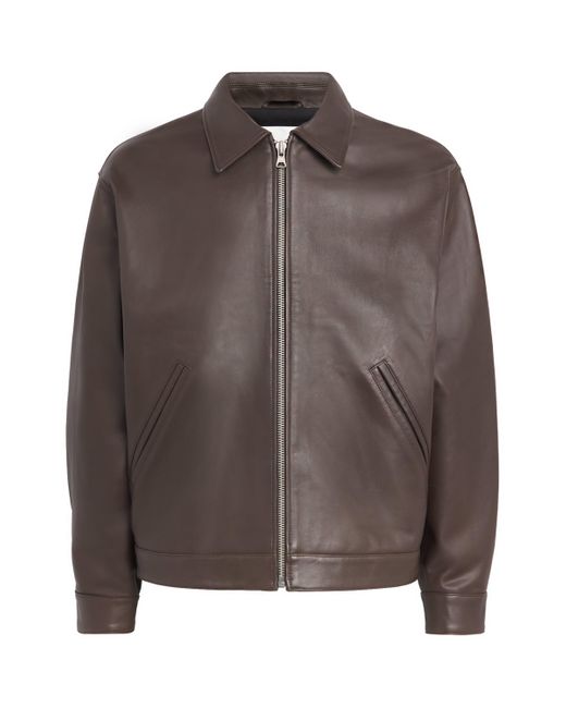 NN07 Brown Leather Jacket for men