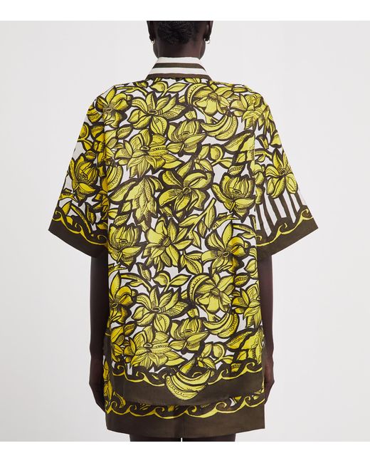 ALÉMAIS Green Hemp Printed Mona Shirt