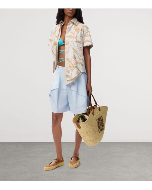 Loewe White X Paula's Ibiza Artichoke Short-Sleeve Shirt