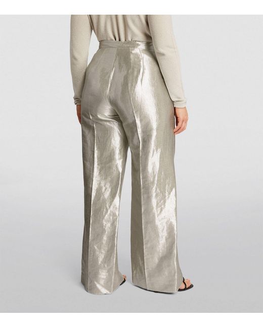 Marina Rinaldi Gray Wide-leg Tailored Trousers