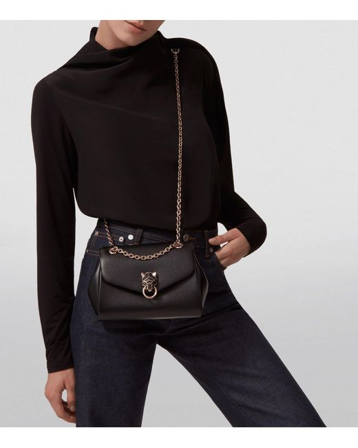 Cartier Black Small Leather Panthère De Shoulder Bag