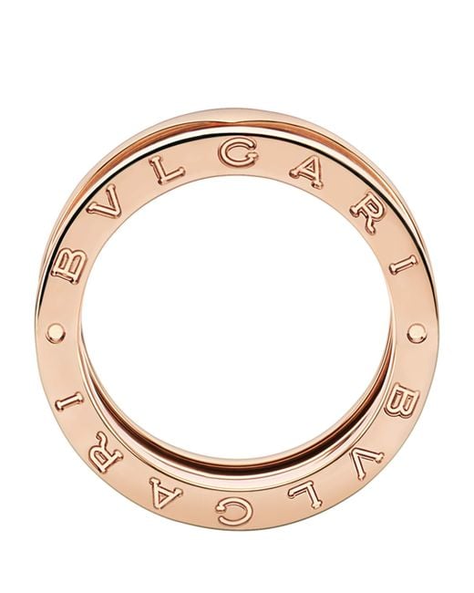 BVLGARI Pink B.Zero1 Three-Band Ring