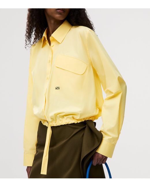 Loewe Yellow Drawstring-Hem Shirt