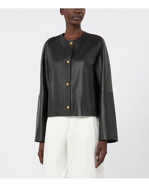 Max Mara Black Leather Jacket