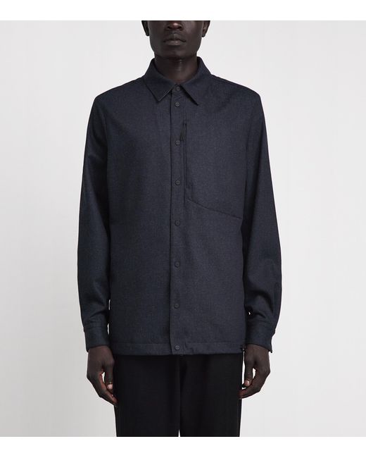 Sease Blue Cotton Padded Gate 2.0 Overshirt for men