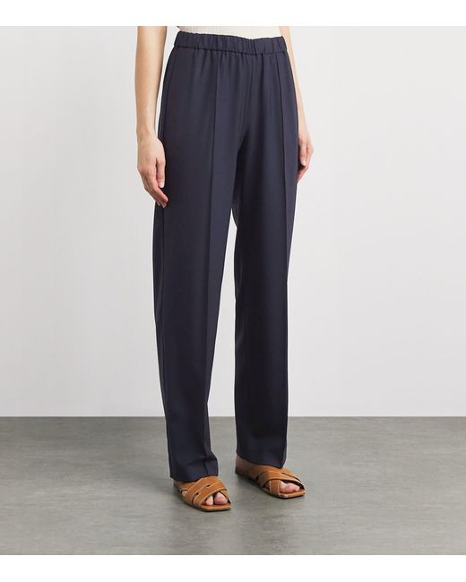 Fabiana Filippi Blue Wool-Blend Gubbio Tailored Trousers