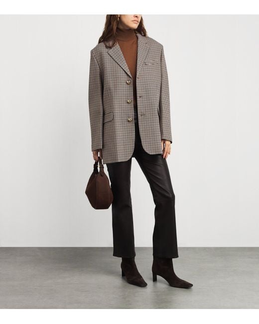 FRAME Brown The Houndstooth Blazer