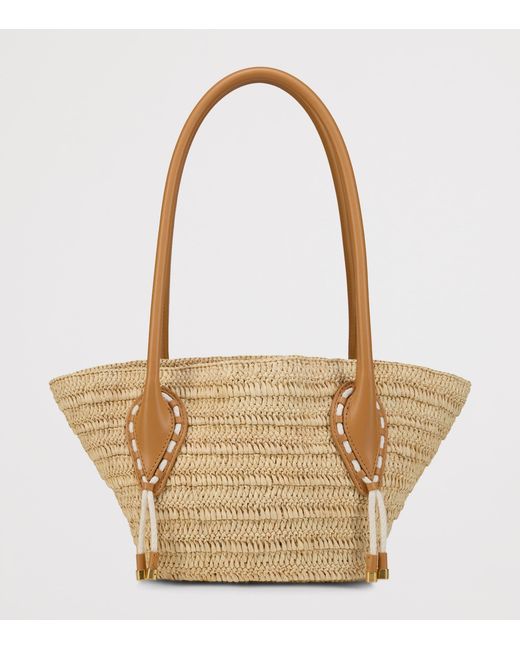 Christian Louboutin Metallic Venus Mini Raffia Basket Bag