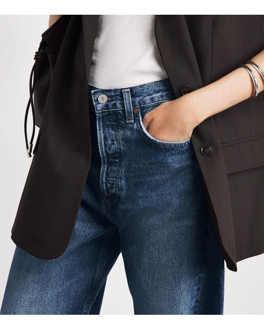 Agolde Blue Luna Pierced Tapered Jeans
